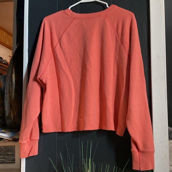 Arie Distressed Salmon Cropped Sweater - Picture 5 of 5